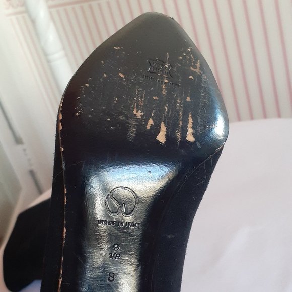 St. John Black Ankle Boots with Gold Accent - Picture 8 of 15